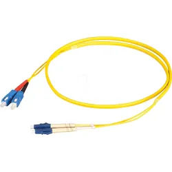 EFB O0360FT.05 - Duplex Jumper LC-SC, OS2, gelb, 0,5 m