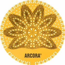 Arcora Duft Urinalsieb Maxi, Ø 17 cm, Urinaleinsatz für alle gängigen Urinale, Duft: Mango, Farbe: Orange