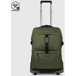 Piquadro Corner 2.0 Handgepäck 2-Rollen Koffer mit Laptopfach 17,3" Salbeigrün