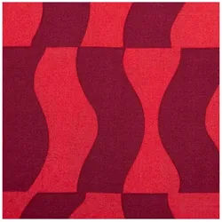 SCHÖNER LEBEN. Stoff Viskose Stoff Meterware Wellen rot 140 cm EcoVero, atmungsaktiv rot