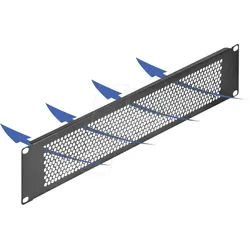 DELOCK 67036 - 19'' Blindpanel, mit Belüftungslöchern, 2 HE, schwarz
