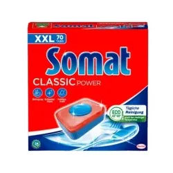 Somat Classic Tabs, Power Geschirr-Spülmaschinentabs, Tablettenförmiger Geschirr-Reiniger für die tägliche Reinigung, 1 Packung = 70 Tabs