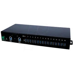 EXSYS EX1116HMVS - 16 Port USB 3.0 Metall HUB (Din-Rail)