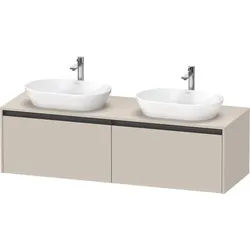 Duravit Ketho.2 Konsolenwaschtischunterbau wandhängend Taupe Matt 1600x550x459 mm - K24889B91910000 K24889B91910000
