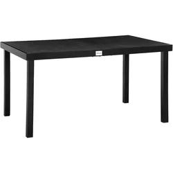 Outsunny Gartentisch aus Aluminium, Esstisch für 6 Personen, 140 x 90 x 74 cm
