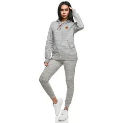 REPUBLIX Jogginganzug BRENDA, Damen Zweiteiler Hausanzug Training Sportanzug Jogginganzug grau M
