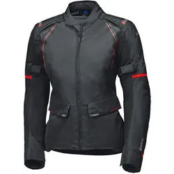 Held Savona ST wasserdichte Damen Motorrad Textiljacke, schwarz-rot, Größe XL