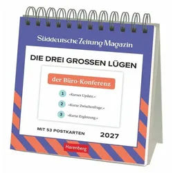 Harenberg Kalender Verlag Tischkalender Die drei großen Lügen Premium-Postkartenkalender 2027 - 53...
