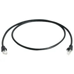 Telegärtner Telegärtner 100008648 RJ45 Patchkabel CAT 6a S/FTP 5.00 m Schwarz Flam Netzkabel, (500.00 cm) schwarz