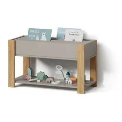 Livinity® Kinderregal Mailo Cashmere/Artisan 80 x 46 cm , Kaschmir, Eiche Artisan , Holzwerkstoff , Rechteckig , 80x46x40 cm , Babymöbel & Kindermöbel, Babyzimmer, Babyregale & Kinderregale