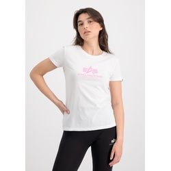 Alpha Industries T-Shirt »ALPHA INDUSTRIES Women - T-Shirts New Basic T Wmn Neon Print« Alpha Industries white/neon pink M