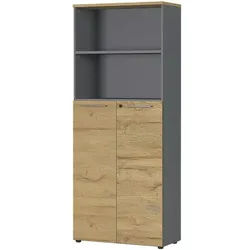 Germania-Werke Aktenschrank »Agenda Home« 5 OH, 2 offene Fächer grau, 80x197x40 cm
