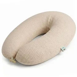 SEI Design Stillkissen Seitenschläferkissen EPS-Mikroperlen Waffelstoff 190cm Beige, Schwangerschaftskissen mit Bezug, Schwangerschaftskissen mit Bezug, Babynest XXL ist als Bettschlange & Bettumrandung verwendbar beige