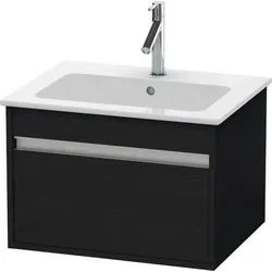 Duravit Ketho Waschtischunterbau wandhängend Eiche Schwarz Matt 600x475x410 mm - KT641801616 KT641801616