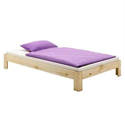 Idimex Futonbett Thomas 90X200 Cm , Naturfarben , Holz , Kiefer , Vintage , 90x200 cm , FSC Mix , Schlafzimmer, Betten, Futonbetten