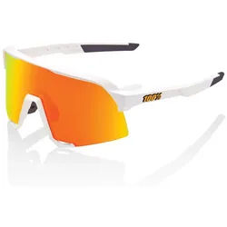 100% Sport Sonnenbrille S3 HiPER Mirror Lens weiss/orange - 1 Brille mit Hardcase