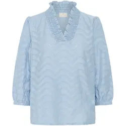 Langarmbluse KAFFE "Langarm-Bluse KAvictoria", Damen, Gr. 44, soft chambray, Obermaterial: 100% Baumwolle CO., Blusen