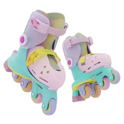 Yvolution: Twista verstellbare Rollschuhe – Regenbogen, Größe 23–28