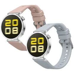 kwmobile 2x Uhrenarmband für Huawei Watch GT5 41mm / GT5 Pro 42mm / Watch GT4 Smartwatch, 2-tlg., Fitnesstracker Band Set aus TPU Silikon - Ersatzarmband Smartwatch blau|rosa