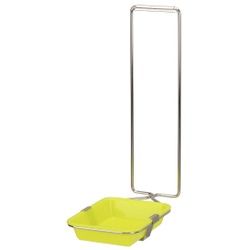 ingo-man® plus SH 4 Schalenhalter, Kunststoff-Auffangschale für abtropfendes Desinfektionsmittel-/Seife, Farbe: leuchtgelb