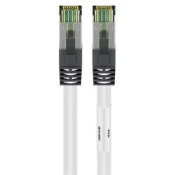 Goobay CAT 8.1 Netzwerkkabel, S/FTP (PiMF), weiß