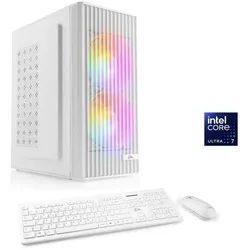 CSL Spectrum V27320W Gaming-PC (Intel 265K, 32 GB RAM, 1000 GB SSD, Luftkühlung) weiß