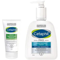 Cetaphil Pro Itchcontrol Clean Handreinigung + Repair Handcreme