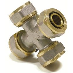 PipeTec Deutschland Gewindefitting Schraubfitting Kreuz-T-Stück 26x3 mm Mehrschichtverbundrohr