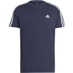 adidas 3 Streifen SJ Herren Relax- T-Shirt blau/weiß - 3XL