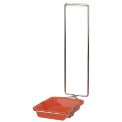 ingo-man® plus SH 4 Schalenhalter, Kunststoff-Auffangschale für abtropfendes Desinfektionsmittel-/Seife, Farbe: leuchtrot