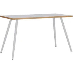 Mid.you Schreibtisch , Weiß, Honigeiche , Holzwerkstoff , rechteckig , konisch , 80x70x138 cm , Büromöbel, Schreibtische, Schreibtische