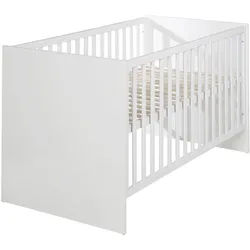 Roba Gitterbett 70x140 cm Lilo , Weiß , Holzwerkstoff , 70x140 cm , Babymöbel & Kindermöbel, Babyzimmer, Babybetten, Gitterbetten