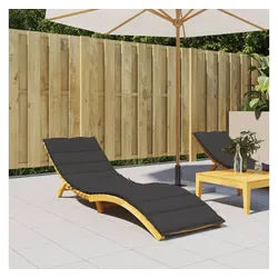 vidaXL Gartenliege, Sonnenliegen-Auflage Schwarz 200x70x3 cm Oxford-Gewebe