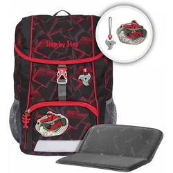 Step by Step Kinderrucksack KID Rucksack-Set, 3-teilig inkl. Sitzkissen Ninja Yuma