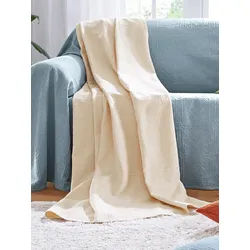 Le jeté pour canapé et lit : env. 160x270 cm Hagemann blanc