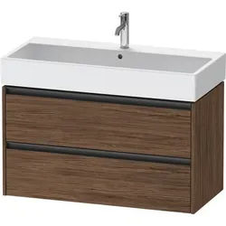 Duravit Ketho.2 Waschtischunterbau wandhängend Nussbaum dunkel Matt 984x460x549 mm - K25278021210000 K25278021210000