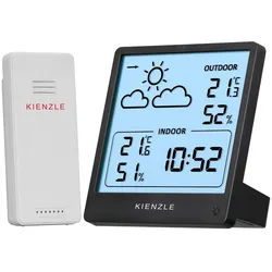 Kienzle KIENZLE Funkwetterstation Slim Wetterstation schwarz