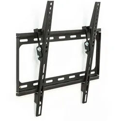 tectake Tv-Wandhalterung, bis 100 kg,schwarz , Schwarz , Metall , Rechteckig , 40x2.5x45 cm , Wohnzimmer, TV Möbel, TV-Wandhalterung