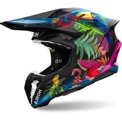 Airoh Twist 3 Amazonia Motocross Helm, schwarz-mehrfarbig, Größe XL