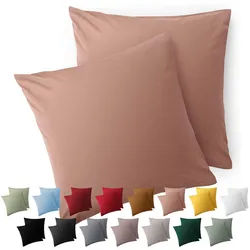 Blumtal Kissenbezug Ellen 65/65 cm, 2er-Set, Rosa , Textil , Rechteckig , 65x65 cm , Oeko-Tex® Standard 100 , Heimtextilien, Bettwäsche & Leintücher, Bettwäsche