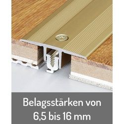 Corpet Küberit PPS-Champion - Übergangsprofil - edelstahl - Länge 90 cm