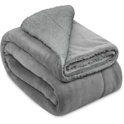 Beautissu Decke Alina 150/200 cm Hellgrau/Hellgrau , Textil , 150x200 cm , Heimtextilien, Wohntextilien, Decken, Kuscheldecken