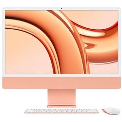 Apple iMac 24" (2023) Orange M3 Chip mit 8-Core CPU, 10-Core GPU und 16-Core Neutral Engine 24" 256 GB Magic Keyboard mit Touch ID und Ziffernblock - Deutsch macOS 8 GB Gigabit Ethernet Magic Maus