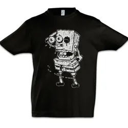 Urban Backwoods Print-Shirt Sponge Rob Kinder T-Shirt Schwamm Horror Walking Bob Zombie Dead (1-tlg) Schwammkopf Gehirn The Gehirne schwarz 86/92
