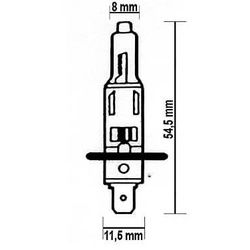 H1 Glühlampe 12V 55W P14,5s, weiss