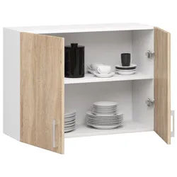 Raumhirsch Furniture Hängeschrank Hängeschrank mit Soft-Close - Modernes Design - Eiche Sonoma (viele Farbvarianten - Maße: 80 x 58 x 30 cm) - Hochwertig & stabil weiß 80 cm x 58 cm x 30,5 cm