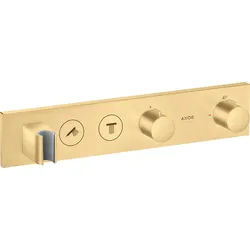 hansgrohe AXOR ShowerSolutions Thermostatmodul Select 460/90, Unterputz, 2 Verbraucher, Fertigset, 18355250, Farbe: Brushed Gold Optic