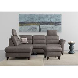 Ecksofa »Mellum«, Federkern, wahlweise mit Bettfunktion, Stauraum und Armteilfunktion, grau, 40581301-0 B/H/T: 253 cm x 87 cm x 212 cm