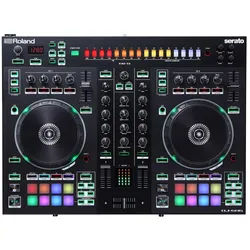 Roland DJ Controller DJ-505 - 2-Kanal-Controller für Serato DJ mit 4 Decks, High-End im Kompaktformat schwarz