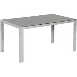 Gardenson Gartentisch , Silberfarben , Metall , rechteckig , eckig , 90x74x150 cm , Gartenmöbel, Gartentische
